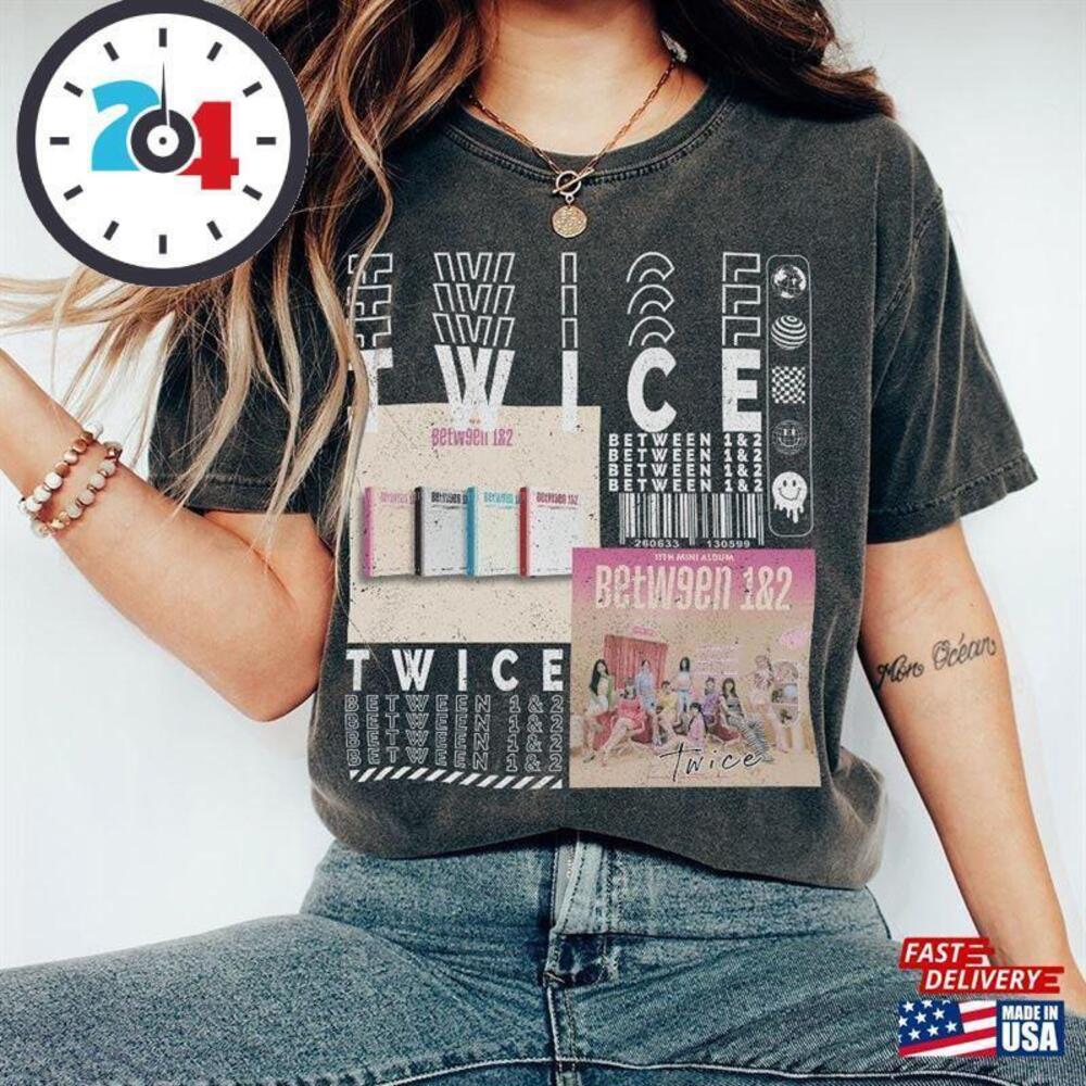 Twice Kpop Shirt Y2K Retro Tour Album Between 1 T-Shirt Classic